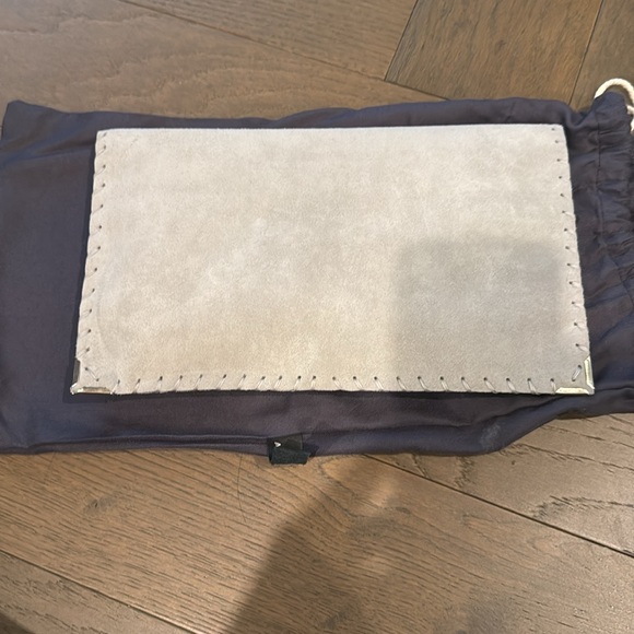 Pale Grey Fold Over Genuine Leather Clutch Bag – luscious  grey genuine leather clutch